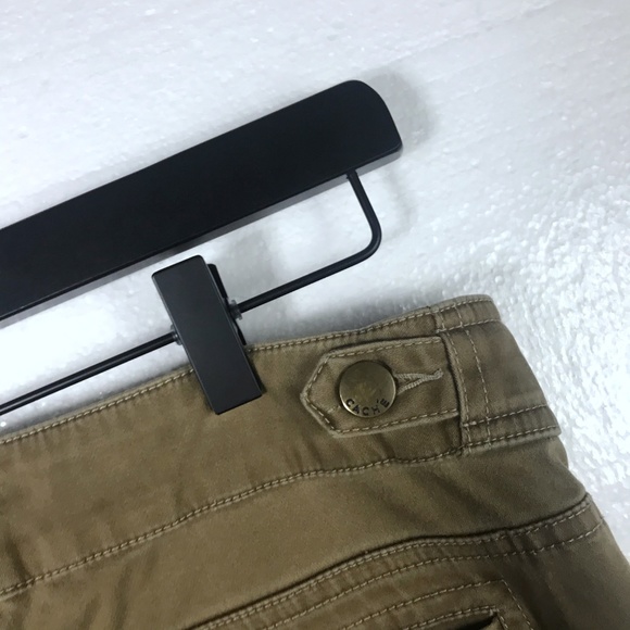 Cache 6 Brown Button Detail Casual Trouser Pants - Picture 6 of 8